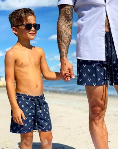 Father and Son matching Swim Trunks