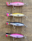 Sardine Green- Mirrored Clear Reflective /v2 Tuna Popper Lure