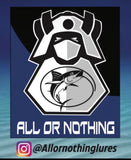 Bad Boyz Series- 6inch Stick-bait 2.2oz -Sinking ,Clear Reflective/ Flash