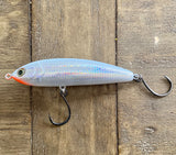 5 3/4'Mullet Chrome White Floating-Stick-bait ,Chrome Reflective