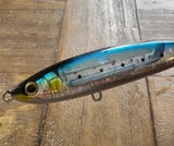 5 3/4 Sardine Stick-bait -Sinking ,Clear Reflective/ Holographic Flash