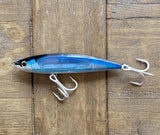 5 3/4 Bonito Blue Stick-bait -Sinking ,Clear Reflective/ Holographic Flash