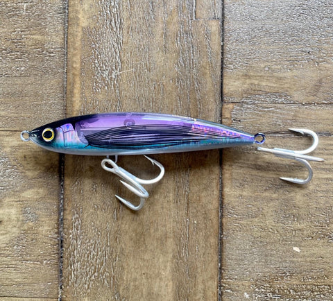 5 3/4 Flying Fish Stick-bait -Sinking ,Clear Reflective/ Holographic Flash