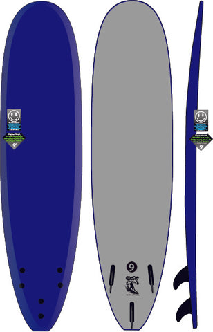 Navy Blue Solid 9' Soft Surfboard