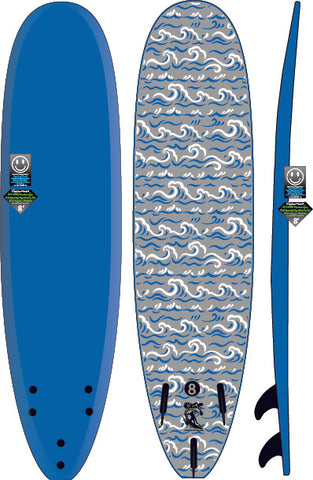 Tahiti Blue AZ Makin Waves 8' Soft Surfboard
