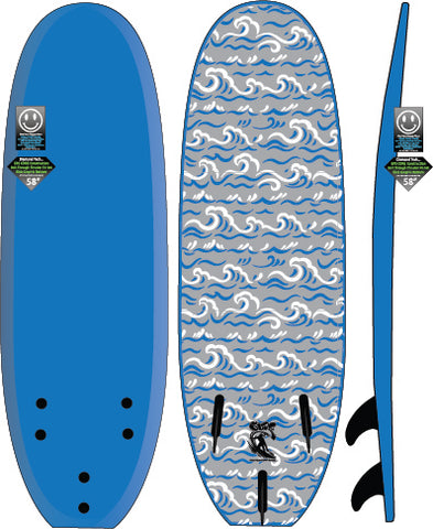 Tahiti Blue AZ Makin Waves 58" Soft Surfboard