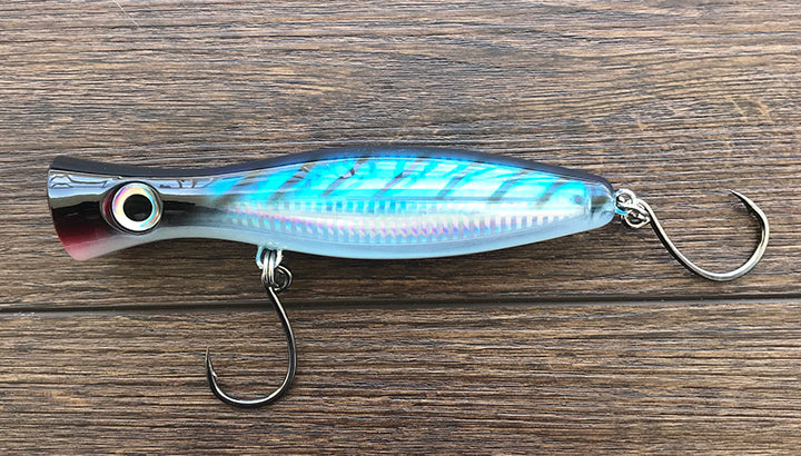 Blue/Blk Mackerel Glow/Tuna Popper Lure