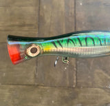 Green Mack Blk Clear Reflective V2Tuna Popper Lure