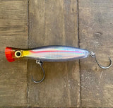 Squid oil slick Clear Reflective V2Tuna Popper Lure