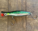 Green Mack Blk Clear Reflective V2Tuna Popper Lure