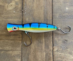 Yellow Tail -Blk Stripes /Fiji Blue/ Yellow/ Tuna Popper Lure