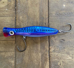 Blue/Purple Mackerel Clear Reflective Tuna Popper Lure