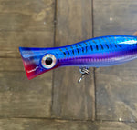 Blue/Purple Mackerel Clear Reflective Tuna Popper Lure