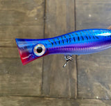 Blue/Purple Mackerel Clear Reflective Tuna Popper Lure