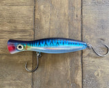 Blue/Blk Mackerel Glow/Tuna Popper Lure