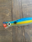 Mahi -Yellow/Teal /Blk Clear Reflective Tuna Popper Lure