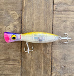 Purple Gold- Mirrored Clear Reflective /v2 Tuna Popper Lure