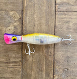 Purple Gold- Mirrored Clear Reflective /v2 Tuna Popper Lure