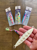 Submarine water Flutter Jig for Tuna/ Glow-150gms/5oz  Vertical/Slow pitch-Saltwater Jigs