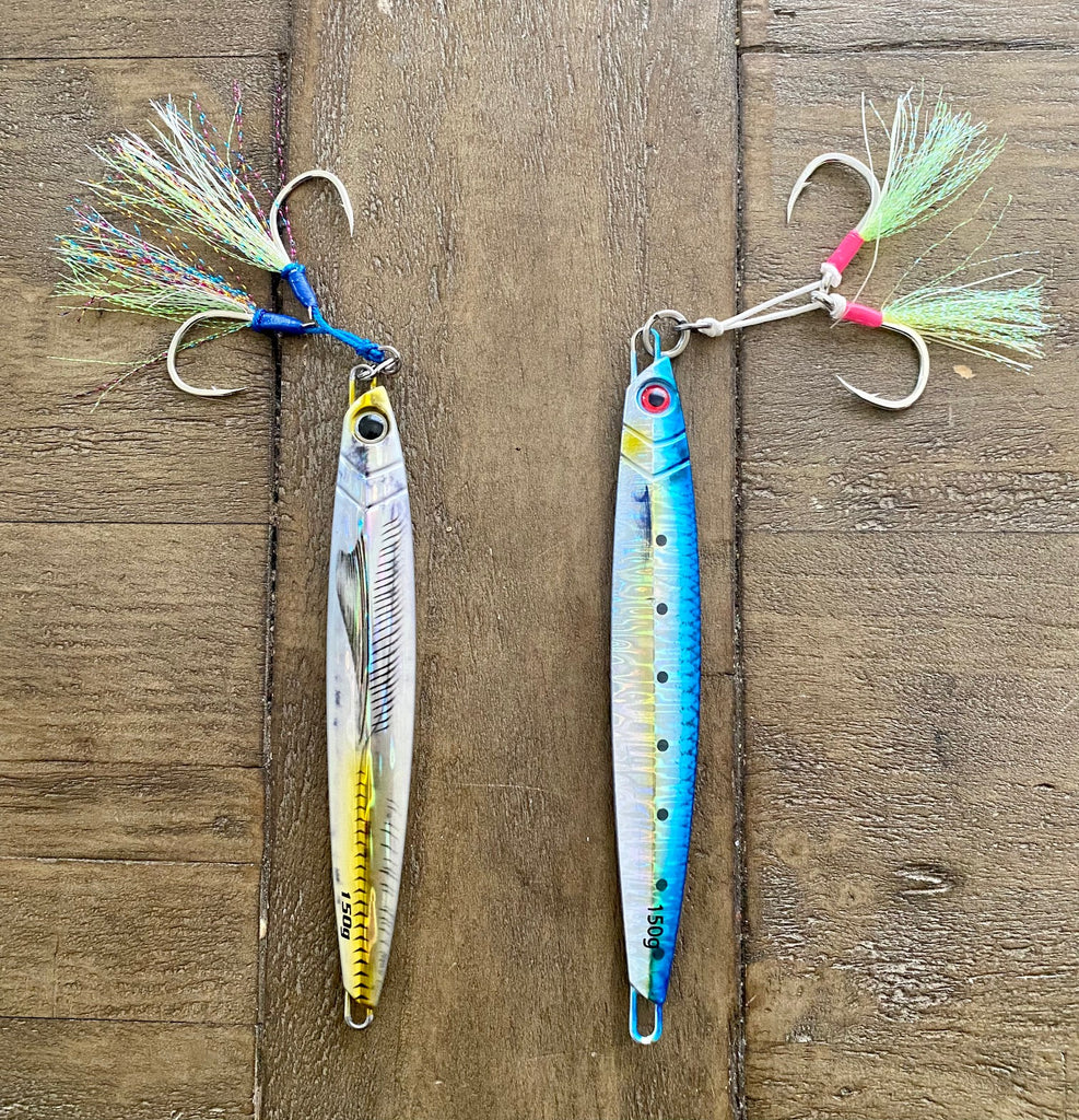 Holographic Vertical Flutter Fish Jig - 150gms/5.3oz Hybrid-Salt water ...