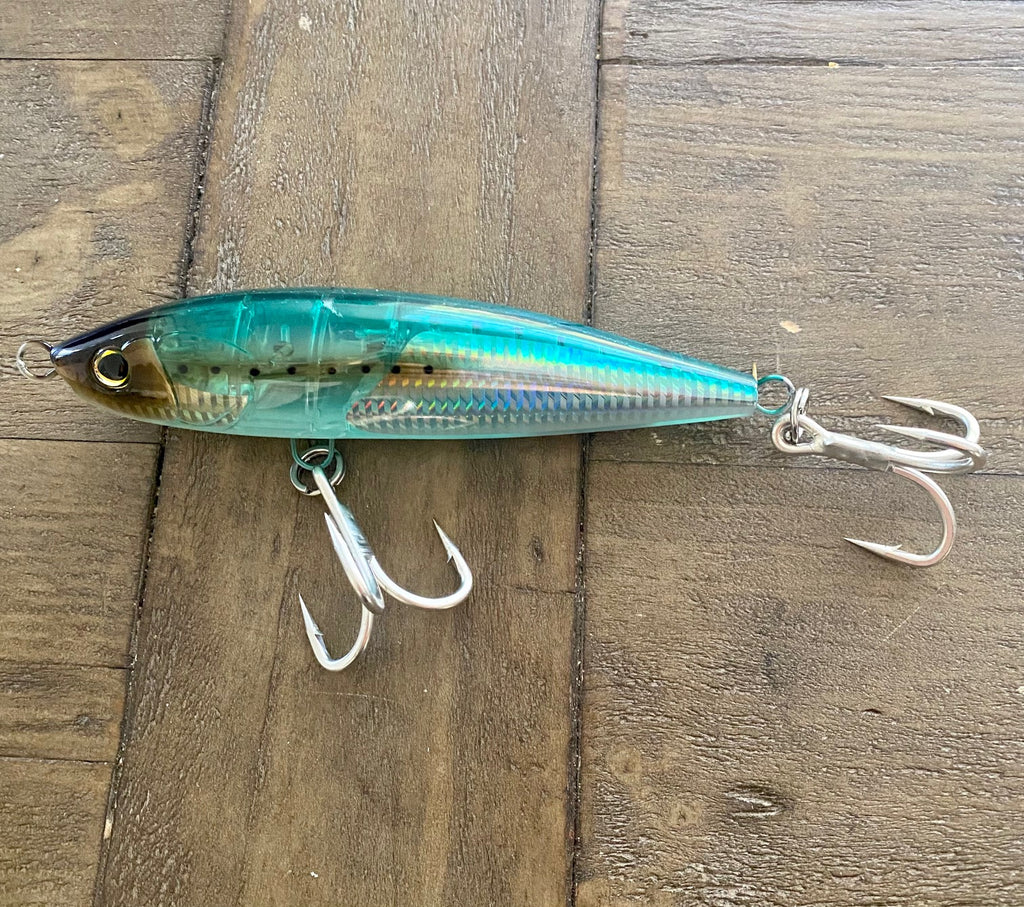 clear fish from fish hooks 7' Flying Fish Floating-Stick-bait ,Clear Reflective/ Holographic Flas – All or Nothing .US