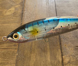 7' Sardine Stick-bait -Floating ,Clear Reflective/ Holographic Flash