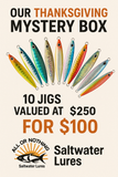 Mystery Holiday Jig Box – $100 JIG Pack (10)- Vertical , Slow Pitch JIGS -Salt water Jigs