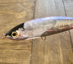 7' Mullet Stick-bait -Floating ,Clear Reflective/ Holographic Flash