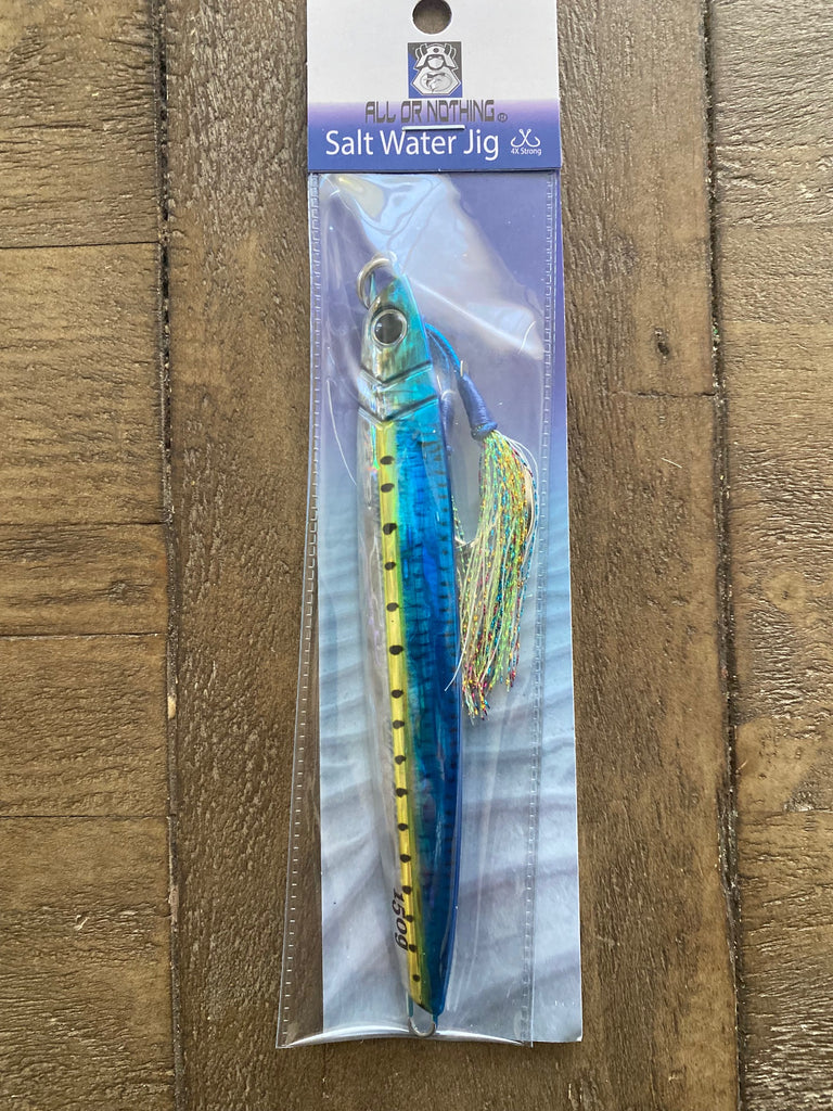 Holographic Vertical Flutter Fish Jig - 150gms/5.3oz Hybrid-Salt water ...