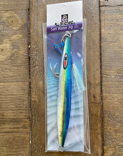 Tuna Fluttering Jig 180gms/6oz RIGGED -Salt water – All or Nothing .US