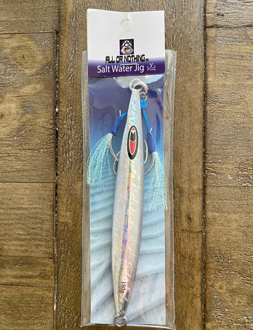 Tuna Fluttering Jig 180gms/6oz RIGGED -Salt water – All or Nothing .US